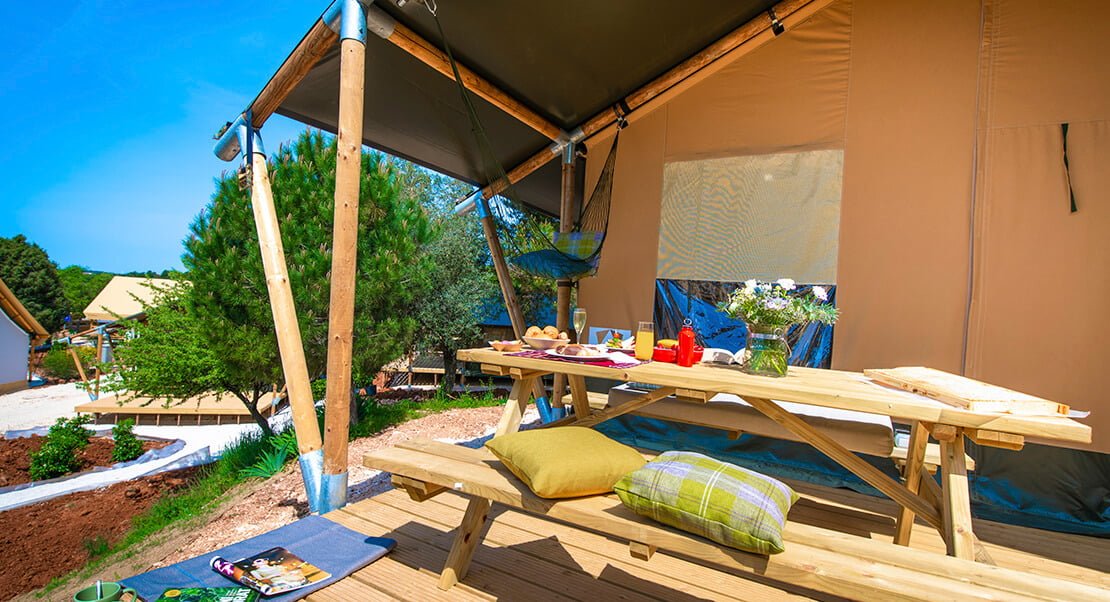 Glamorous safari tent